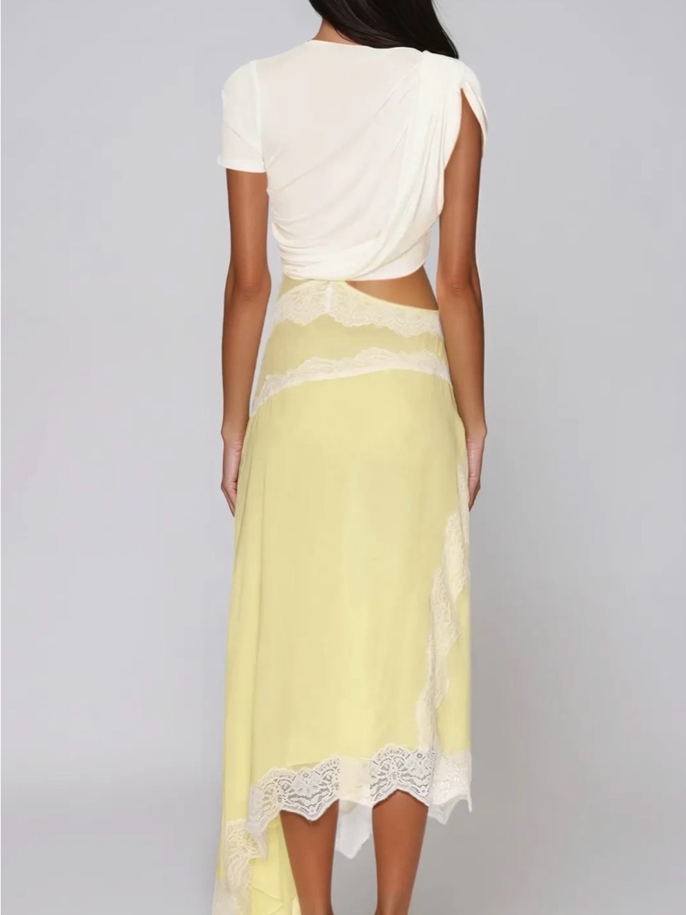 Christopher Esber Verve lace-trim asymmetric dress AU 6 - Picture 3 of 5